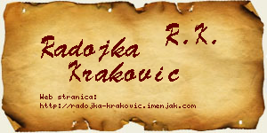 Radojka Kraković vizit kartica